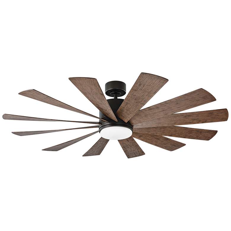 60&quot; Modern Forms Windflower Bronze Wet LED Smart Ceiling Fan