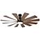 60" Modern Forms Windflower Bronze Wet LED Smart Ceiling Fan