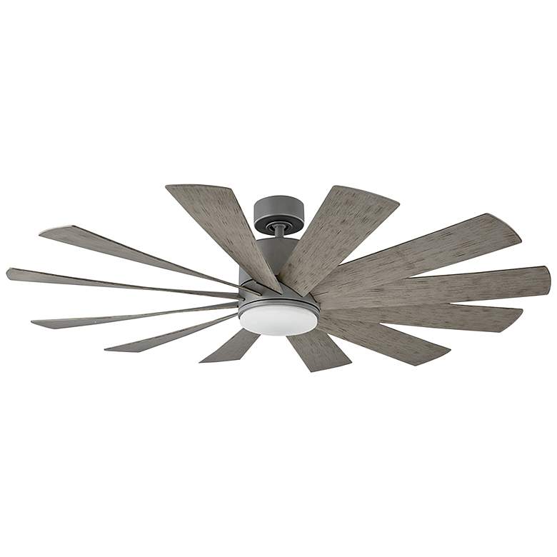 Image 2 60" Modern Forms Windflower Graphite 3500k LED Wet Smart Ceiling Fan