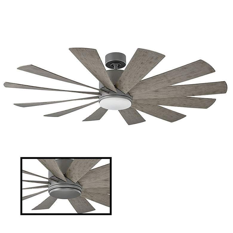 Image 5 60" Modern Forms Windflower Graphite 3500k LED Wet Smart Ceiling Fan more views