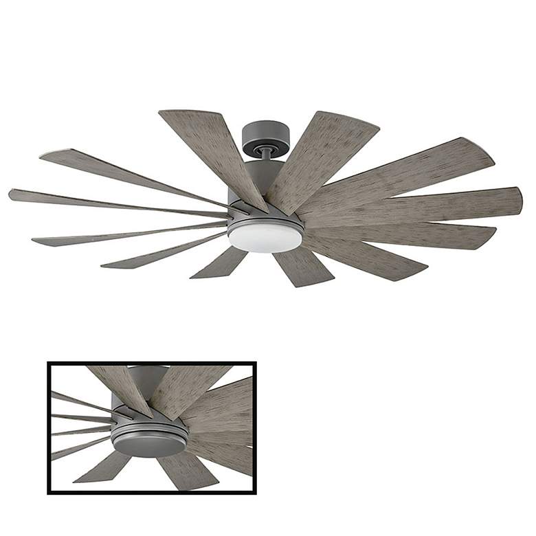 Image 6 60" Modern Forms Windflower Graphite 3500k LED Wet Smart Ceiling Fan more views