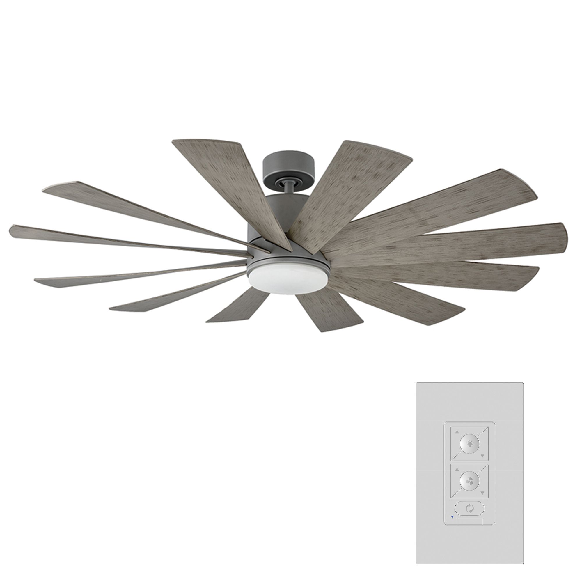 Image 6 60" Modern Forms Windflower Graphite LED Smart Ceiling Fan Made to Ord more views