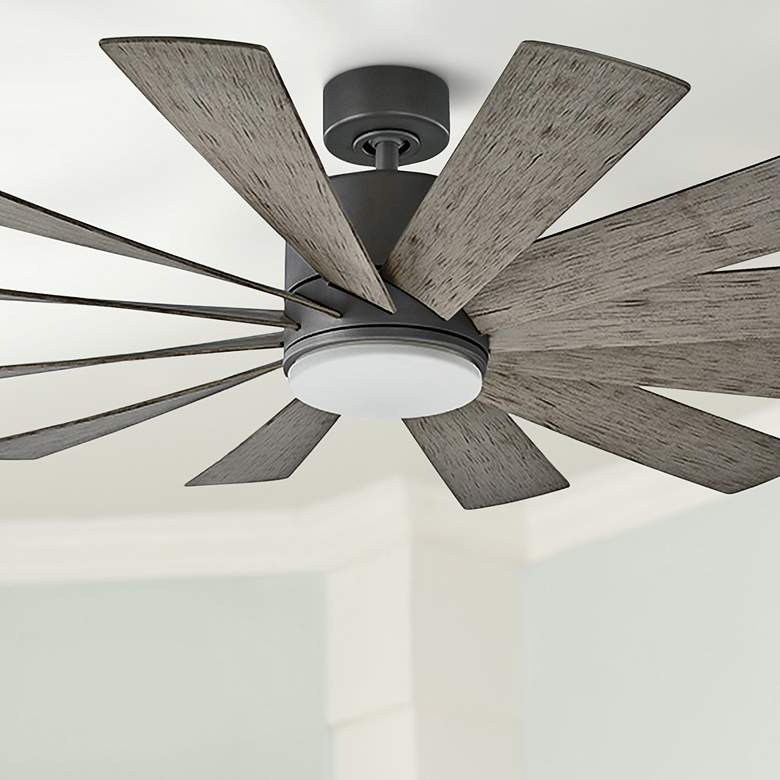 Image 1 60 inch Modern Forms Windflower Graphite LED Wet Rated Smart Ceiling Fan