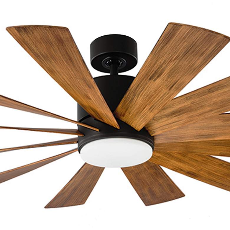 Image 2 60" Modern Forms Windflower Matte Black 2700K LED Smart Ceiling Fan more views