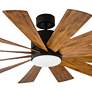 60" Modern Forms Windflower Matte Black 2700K LED Smart Ceiling Fan