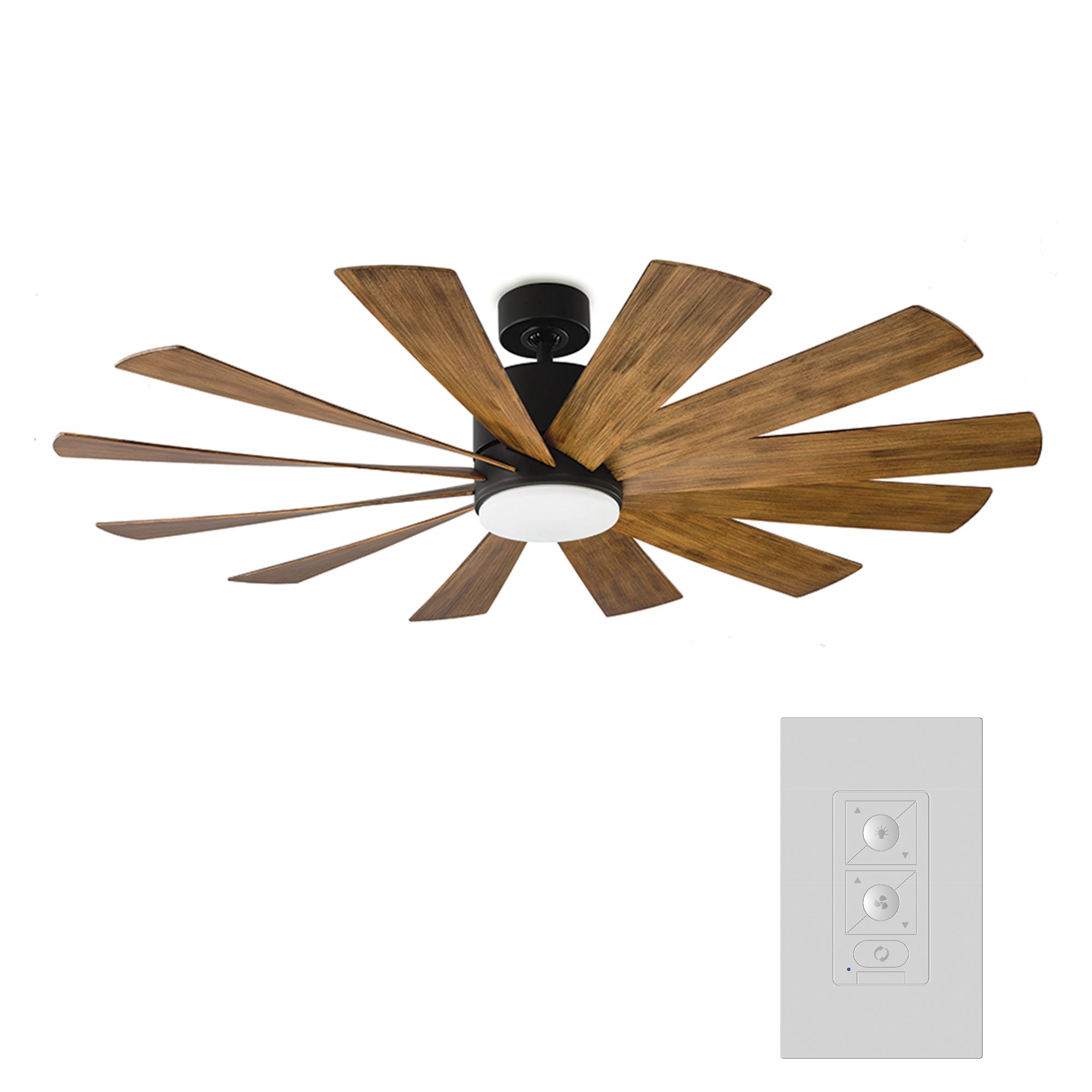 Image 6 60" Modern Forms Windflower Matte Black LED Smart In/Out Ceiling Fan more views