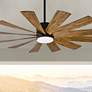 60" Modern Forms Windflower Matte Black LED Wet Smart Ceiling Fan