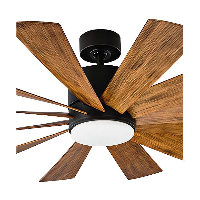 Image 3 60 inch Modern Forms Windflower Matte Black LED Wet Smart Ceiling Fan more views