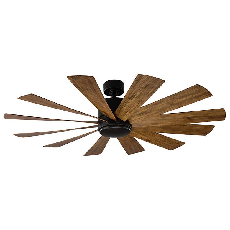 Image 4 60" Modern Forms Windflower Matte Black LED Wet Smart Ceiling Fan more views