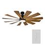 7_60" Modern Forms Windflower Matte Black LED Wet Smart Ceiling Fan more views