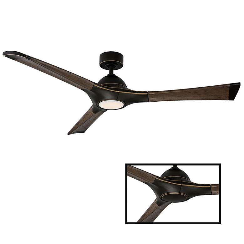Image 2 60" Modern Forms Woody Bronze 2700K LED Smart Ceiling Fan more views