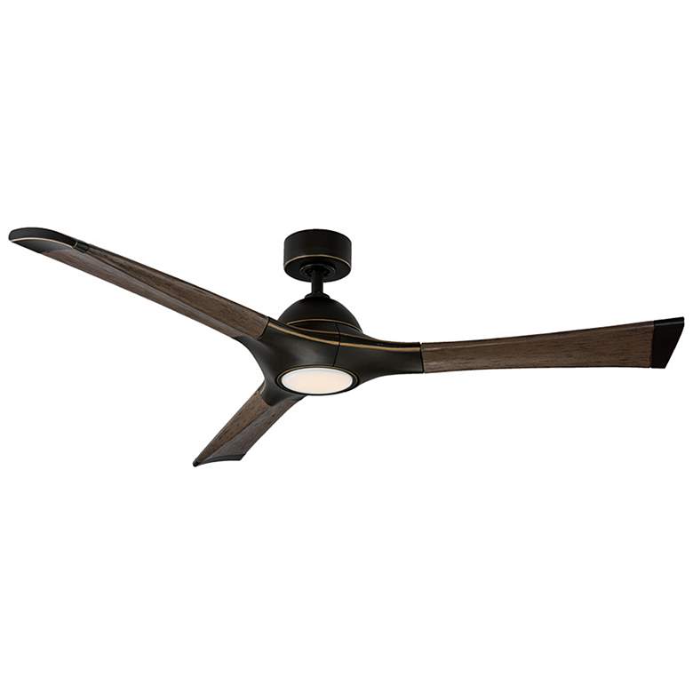 Image 1 60" Modern Forms Woody Bronze 3500K LED Smart Ceiling Fan