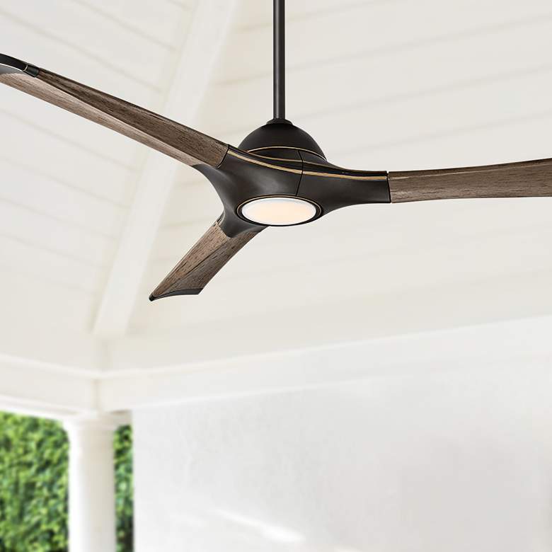 Image 1 60 inch Modern Forms Woody Bronze LED Wet Smart Ceiling Fan