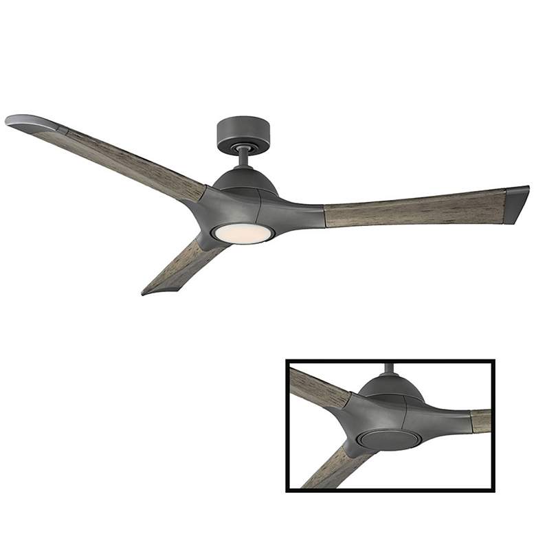 Image 2 60" Modern Forms Woody Graphite 2700K LED Smart Ceiling Fan more views
