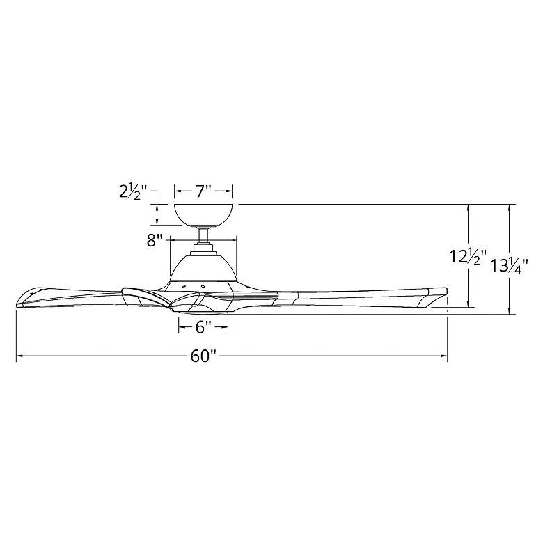Image 5 60" Modern Forms Woody Graphite 2700K LED Smart Ceiling Fan more views