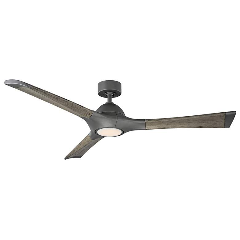 Image 2 60 inch Modern Forms Woody Graphite LED Wet Rated Smart Ceiling Fan