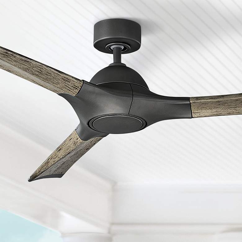 Image 1 60" Modern Forms Woody Graphite LED Wet Rated Smart Ceiling Fan
