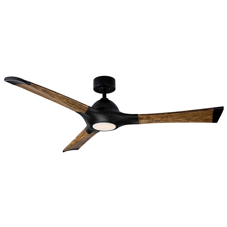 Image 1 60 inch Modern Forms Woody Matte Black 2700K LED Smart Ceiling Fan