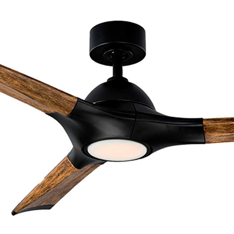 Image 2 60" Modern Forms Woody Matte Black 2700K LED Smart Ceiling Fan more views