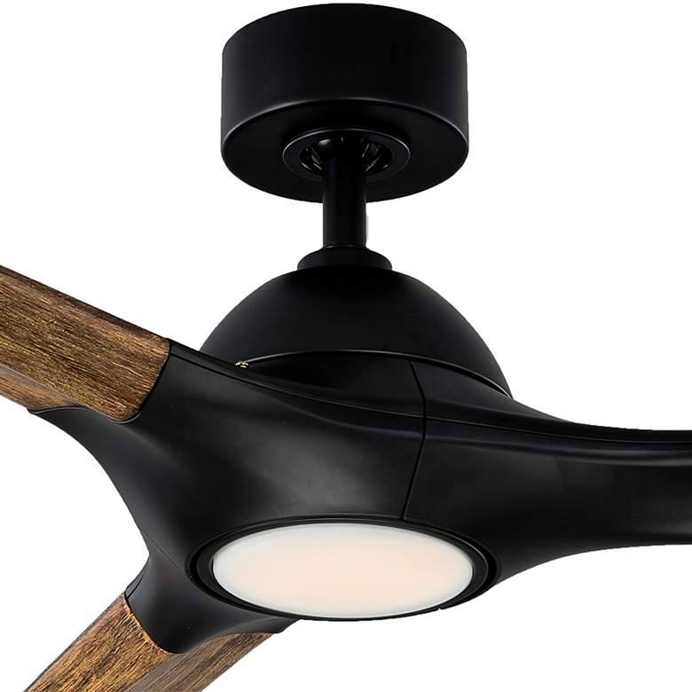 Image 5 60" Modern Forms Woody Matte Black 2700K LED Smart Ceiling Fan more views