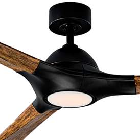 Image3 of 60" Modern Forms Woody Matte Black LED Wet Smart Ceiling Fan more views