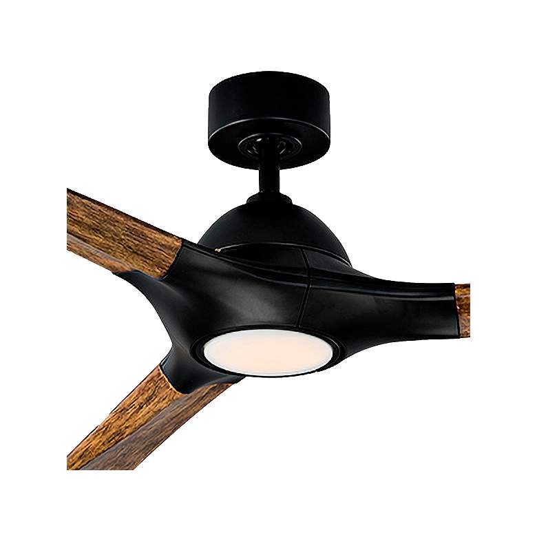 Image 3 60" Modern Forms Woody Matte Black LED Wet Smart Ceiling Fan more views