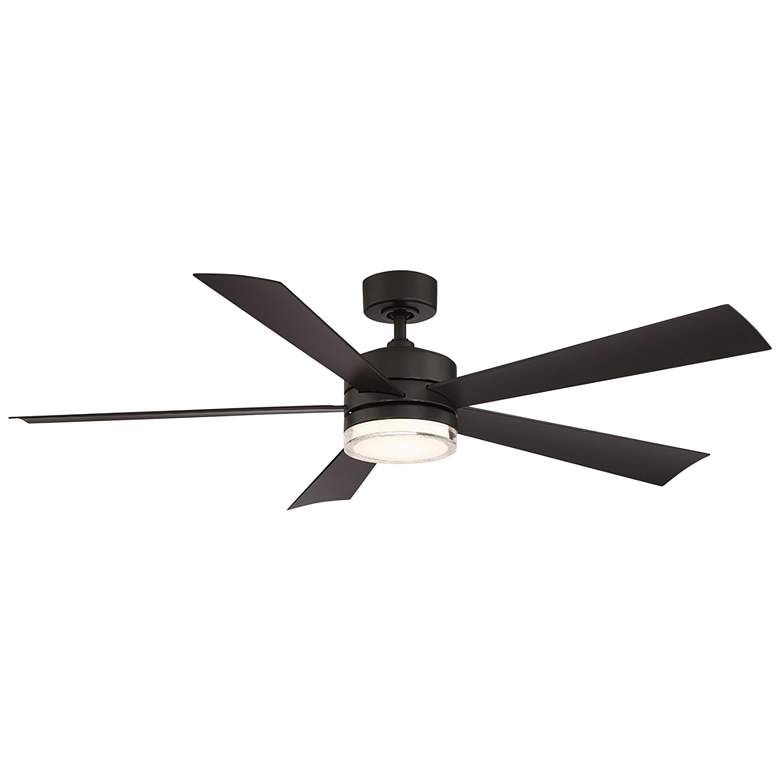 60&quot; Modern Forms Wynd Bronze Wet Rated LED Ceiling Fan with Remote