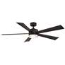60" Modern Forms Wynd Bronze Wet Rated LED Smart Ceiling Fan