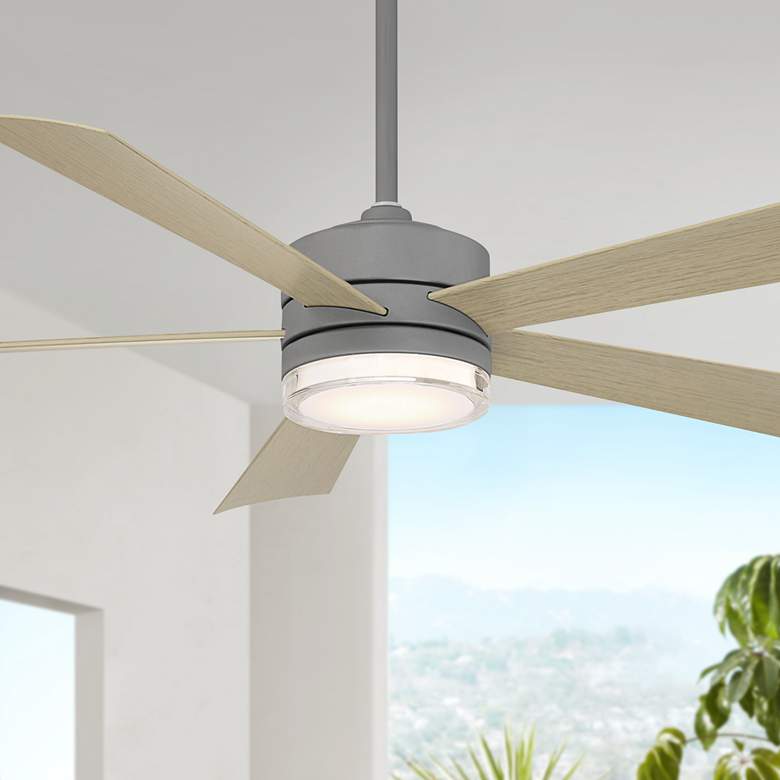 Image 1 60 inch Modern Forms Wynd Graphite Wet Location LED Smart Ceiling Fan