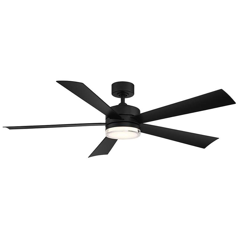 Image 3 60" Modern Forms Wynd Matte Black LED Smart Ceiling Fan