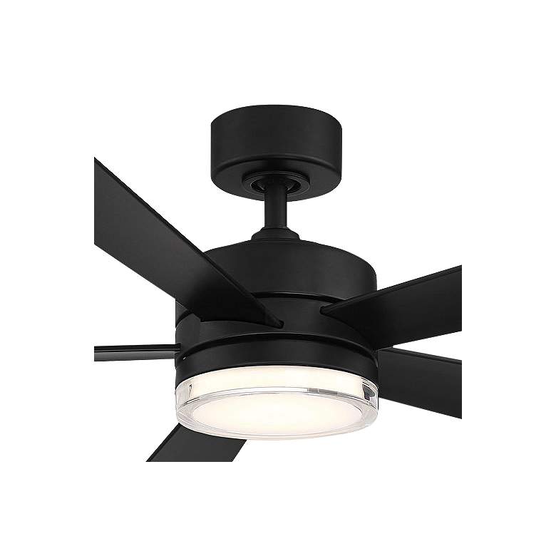 Image 4 60" Modern Forms Wynd Matte Black LED Smart Ceiling Fan more views