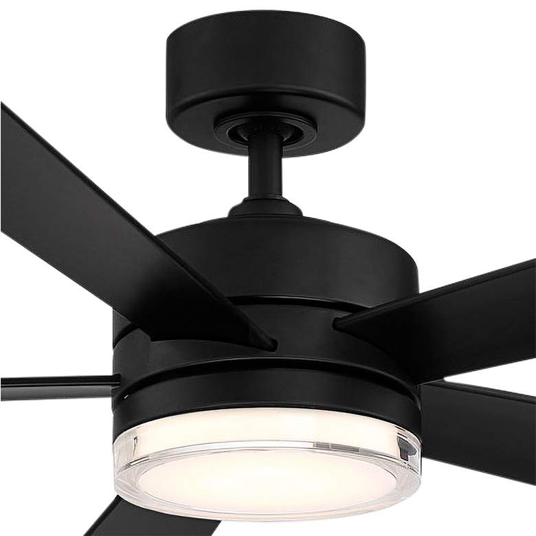 Image 3 60" Modern Forms Wynd Matte Black Wet Location LED Smart Ceiling Fan more views