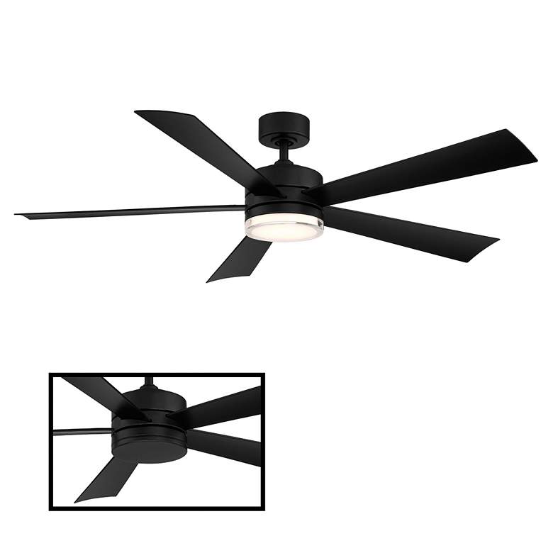 Image 6 60 inch Modern Forms Wynd Matte Black Wet Location LED Smart Ceiling Fan more views