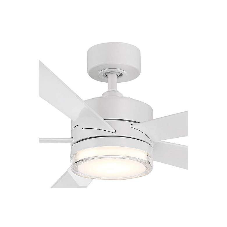 Image 2 60 inch Modern Forms Wynd Matte White 2700K LED Smart Ceiling Fan more views