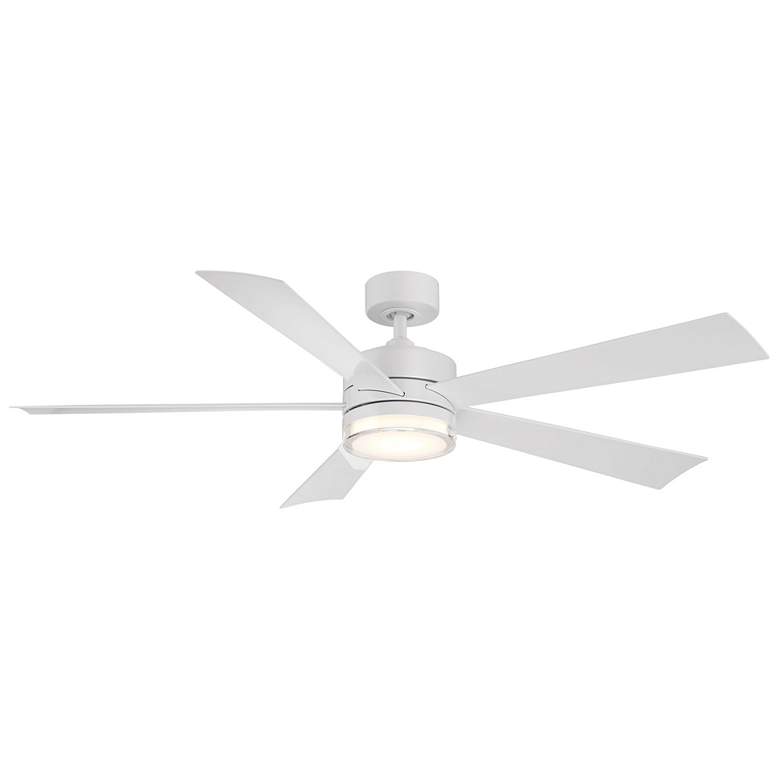 Image 1 60" Modern Forms Wynd Matte White 3500K LED Smart Ceiling Fan