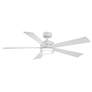 60" Modern Forms Wynd Matte White Wet Location LED Smart Ceiling Fan