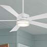 60" Modern Forms Wynd Matte White Wet Location LED Smart Ceiling Fan