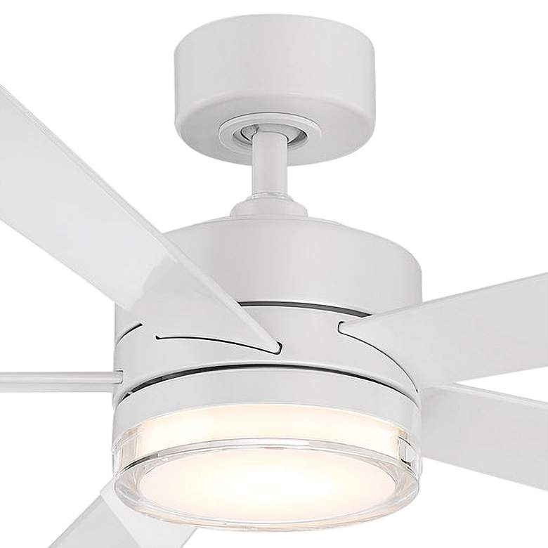 Image 3 60 inch Modern Forms Wynd Matte White Wet Location LED Smart Ceiling Fan more views