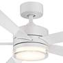 60" Modern Forms Wynd Matte White Wet Location LED Smart Ceiling Fan