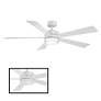 60" Modern Forms Wynd Matte White Wet Location LED Smart Ceiling Fan