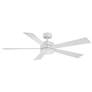 60" Modern Forms Wynd Matte White Wet Location LED Smart Ceiling Fan