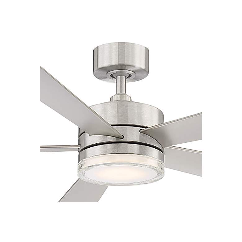 Image 2 60 inch Modern Forms Wynd Stainless Steel 2700K LED Smart Ceiling Fan more views