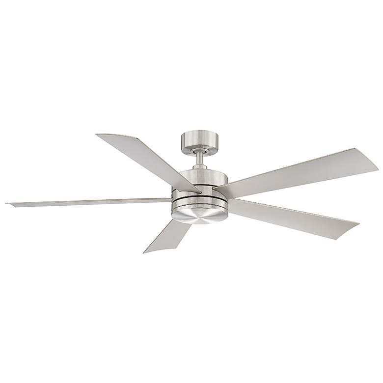 Image 3 60" Modern Forms Wynd Stainless Steel 2700K LED Smart Ceiling Fan more views