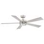 60" Modern Forms Wynd Stainless Steel 2700K LED Smart Ceiling Fan