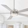 60" Modern Forms Wynd Stainless Steel LED Smart Ceiling Fan