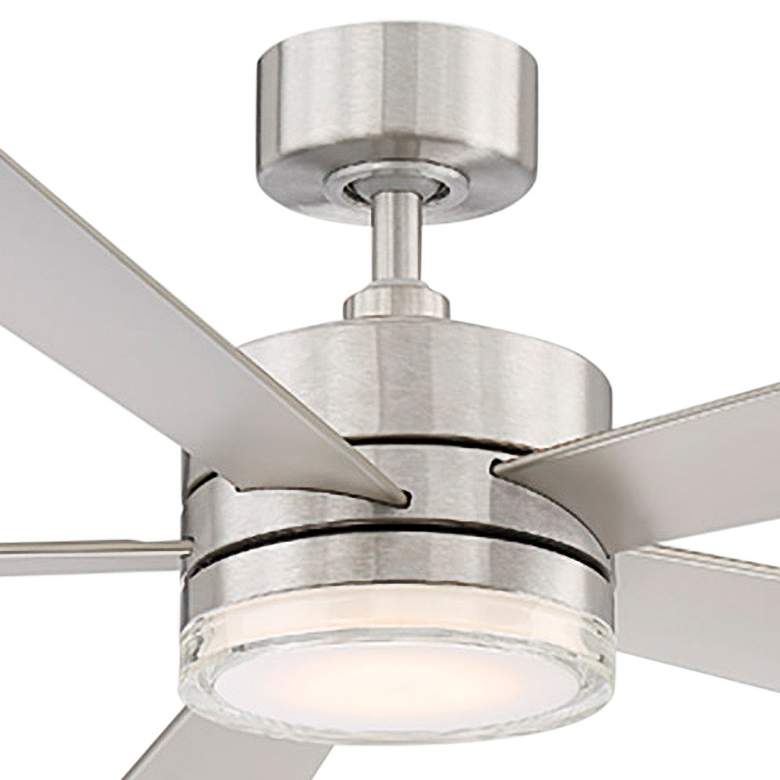Image 3 60" Modern Forms Wynd Stainless Steel LED Smart Ceiling Fan more views