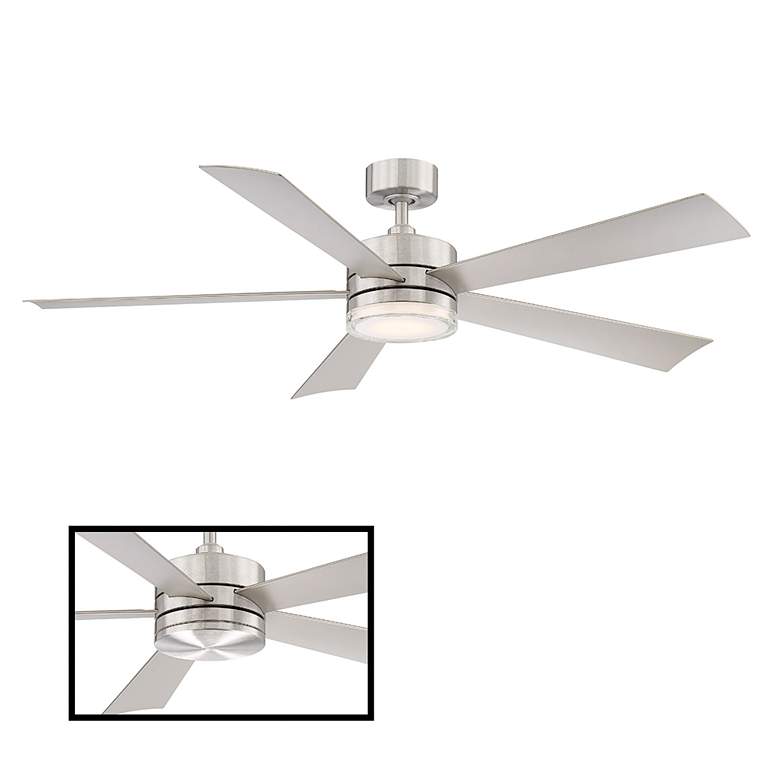 Image 6 60" Modern Forms Wynd Stainless Steel LED Smart Ceiling Fan more views