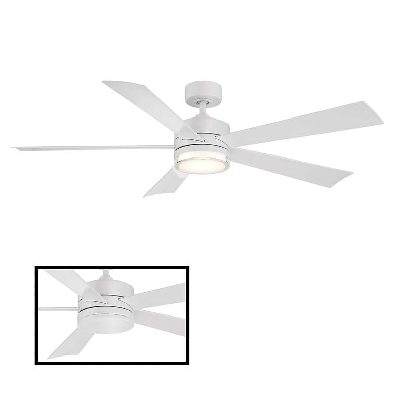 Image 2 60" Modern Forms Wynd White 2700K LED Smart Ceiling Fan more views