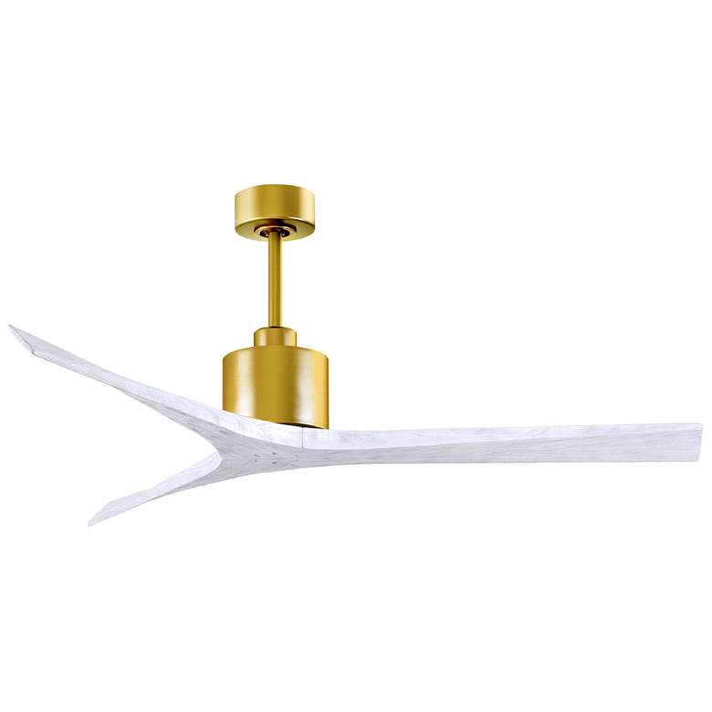 Image 1 60" Mollywood White and Brushed Brass 3-Blade Ceiling Fan