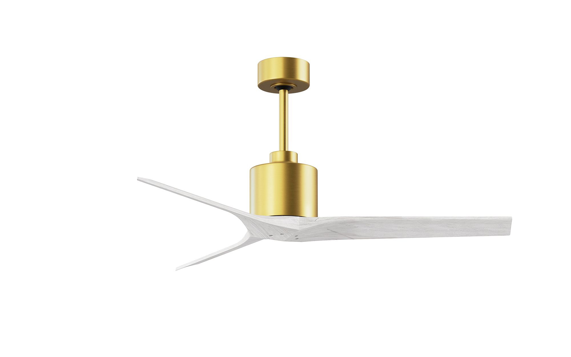 Image 2 60" Mollywood White and Brushed Brass 3-Blade Ceiling Fan more views